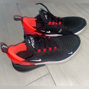 Nike Air Max 270 Black and Orange Sneakers